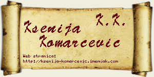 Ksenija Komarčević vizit kartica